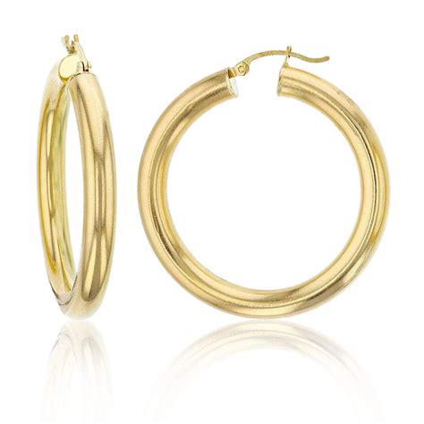 solid gold hoop earrings